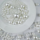 1000 Pc Faux Pearl Craft Beads 10mm White with Holes - YauSpark