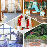 Elegant Gold Metal Round Wedding Arch Photo Backdrop Stand 7.2ft