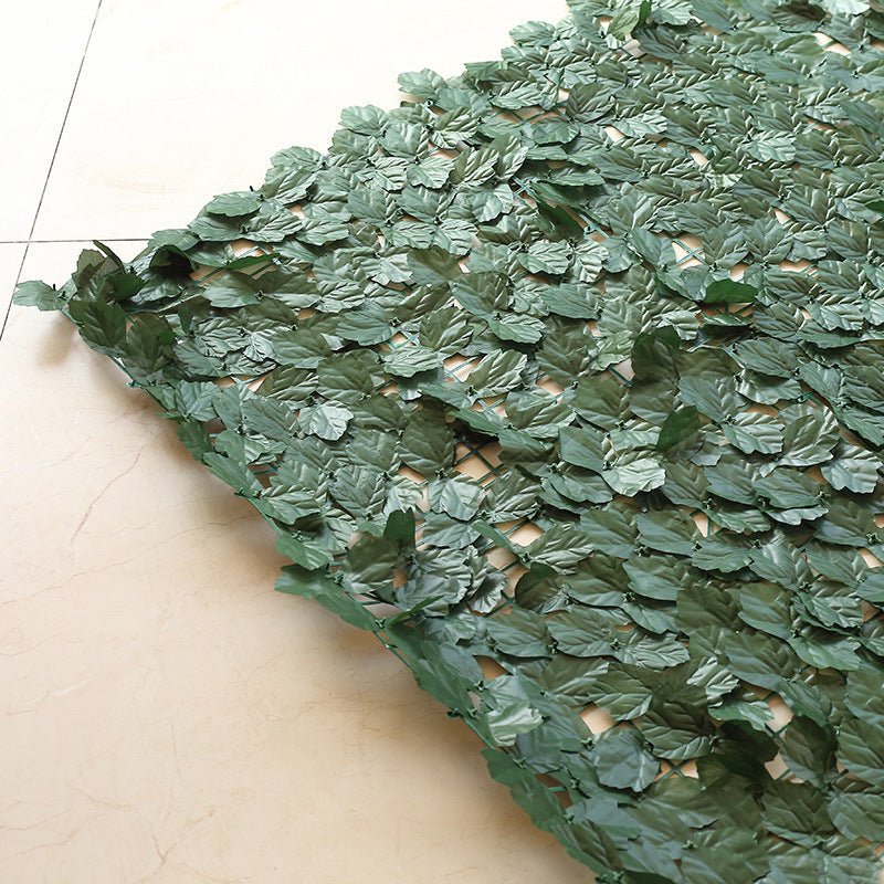 12 Pc Artificial Ivy Privacy Screen Fence Wall Panel, Faux Leaf Hedge Greenery Garden Decor - 32 Sq. ft Dark Green - YauSpark