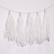 12 Pc Pre - Tied Paper Fringe Tassels White - YauSpark