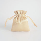 12 Pc Satin Drawstring Wedding Party Favor Bags Champagne Gold - YauSpark