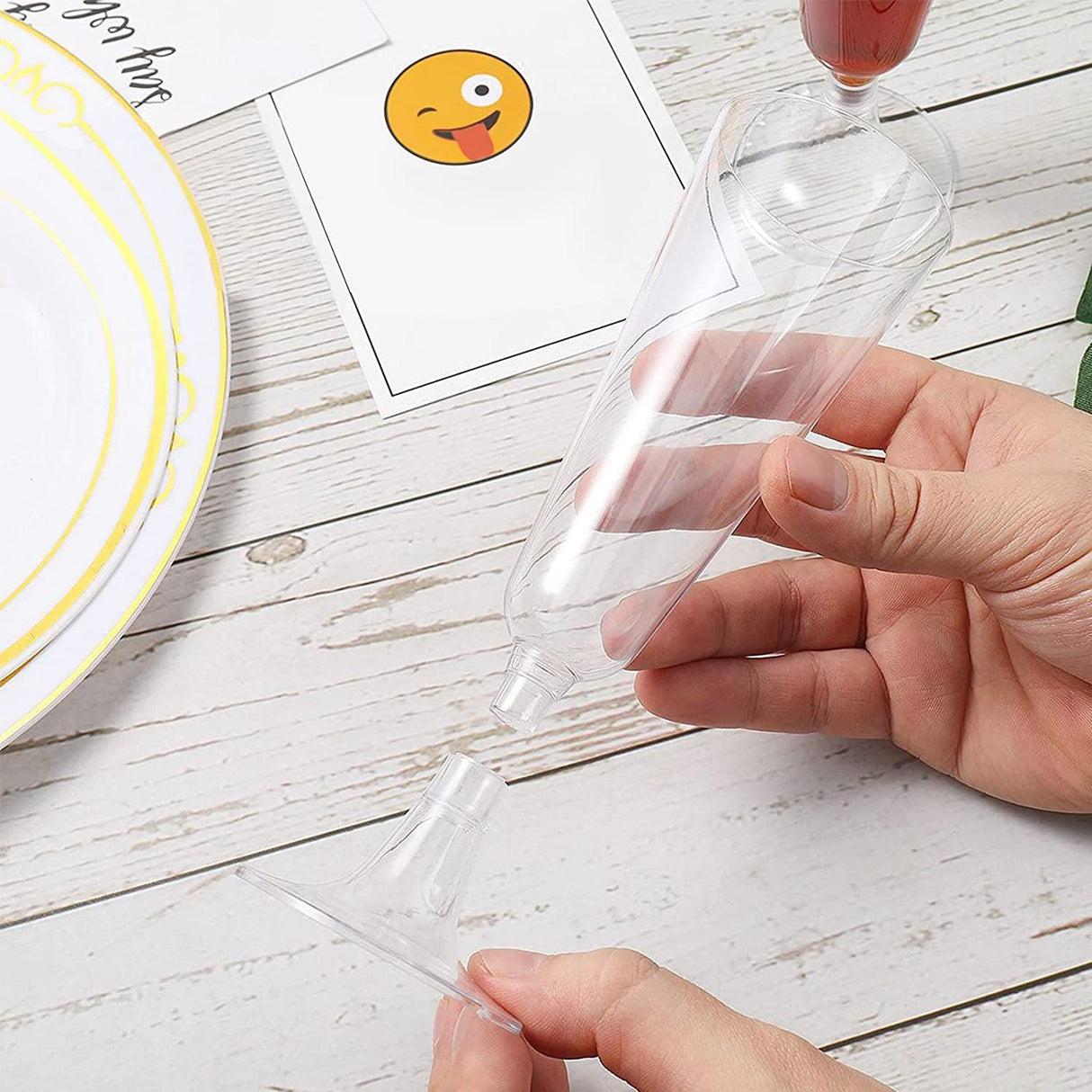 12 Pcs Plastic Champagne Glasses 5oz Clear - YauSpark