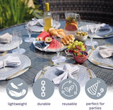 12 Pcs Plastic Champagne Glasses 5oz Silver Glittered Short Stem - YauSpark