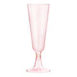 12 Pcs Plastic Champagne Glasses 5oz Transparent Pink - YauSpark