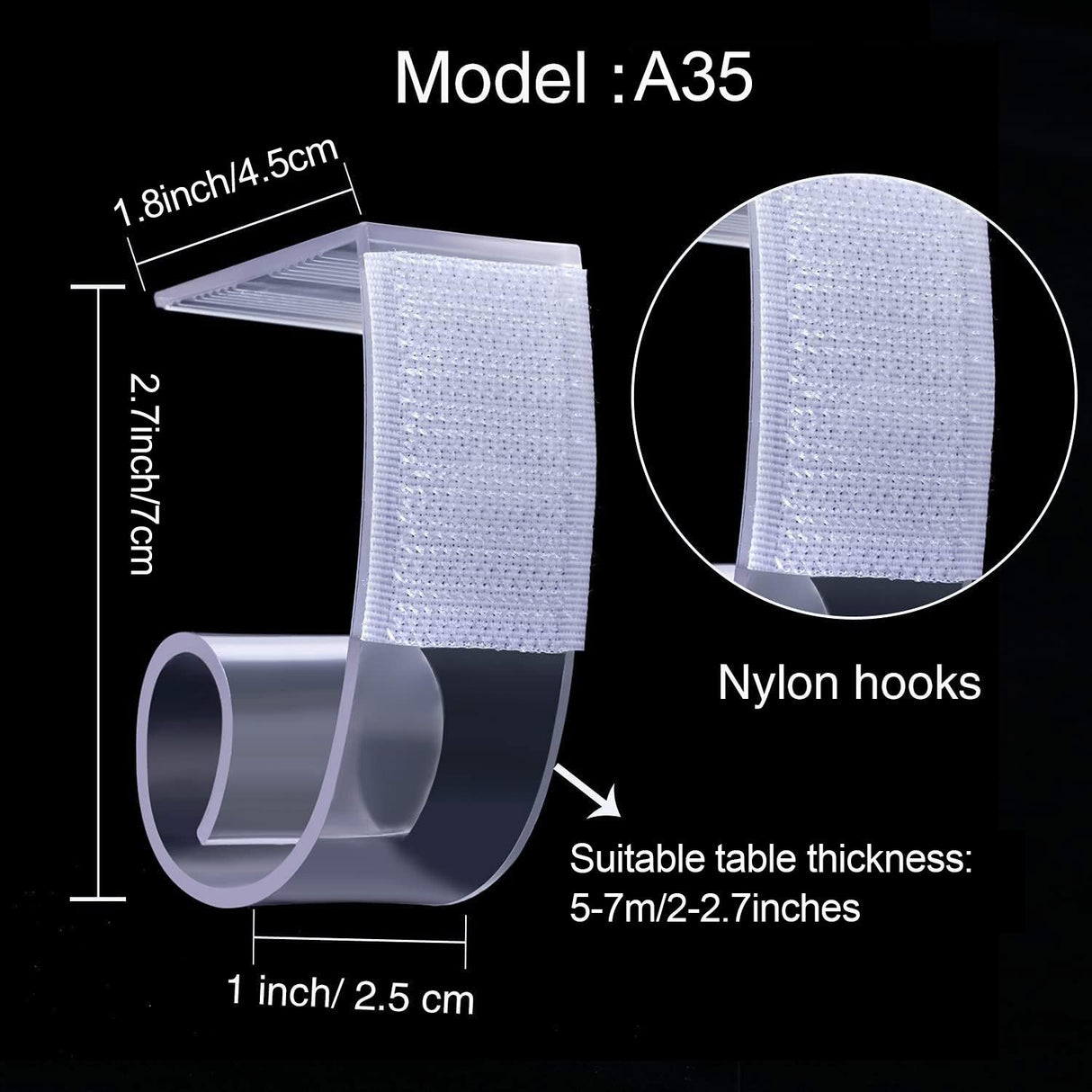 12pcs Adjustable Large Plastic Table Skirt Clips 2 to2.7" - YauSpark