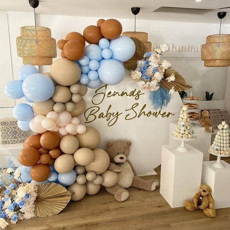 135 Pc Light Blue Skin DIY Balloon Garland Kit - YauSpark