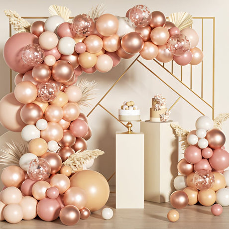 138 Pc Retro Pink DIY Balloon Garland Kit - YauSpark