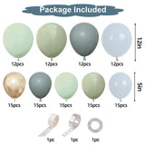 150 Pc Retro Ice Silk Mist Blue DIY Balloon Garland Kit - YauSpark