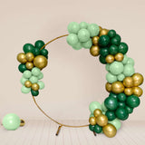 Elegant Gold Metal Round Wedding Arch Photo Backdrop Stand 7.2ft
