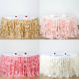 Curly Willow 14ft Table Skirt Skin Powder