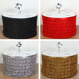 Rose Satin Table Skirt 21ft Black