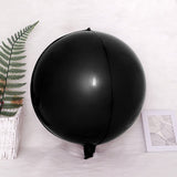 2 Pc Black 4D Sphere Mylar Foil Helium or Air Balloons 18" - YauSpark
