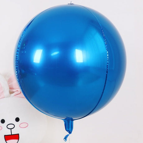 2 Pc Dark Blue 4D Sphere Mylar Foil Helium or Air Balloons 22" - YauSpark