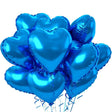2 Pc Heart Mylar Foil Balloons 18" Dark Blue - YauSpark
