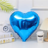 2 Pc Heart Mylar Foil Balloons 18" Dark Blue - YauSpark