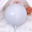2 Pc White 4D Sphere Mylar Foil Helium or Air Balloons 22" - YauSpark