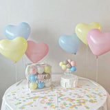 2 Sets Heart Latex Balloon Column Stand Kit White - YauSpark