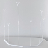 2 Sets Heart Latex Balloon Column Stand Kit White - YauSpark