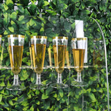 2 - Tier Acrylic Champagne Glass Holder Display Stand Table Top 25" Clear with 18 Hooks - YauSpark