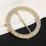 20 Pc Diamond Circle Chair Sash Band Buckle Pin 2.5" Gold - YauSpark