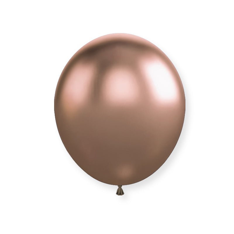 25 Pc Chrome Rose Gold Latex Helium, Air or Water Balloons 12" - YauSpark