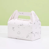 25 Pc Party Favor Gift Tote Gable Box Bags 6.4"x3.5"x5.7" Marble Pattern - YauSpark