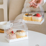 25 Pc Party Favor Gift Tote Gable Box Bags 6.4"x3.5"x5.7" Transparent - YauSpark