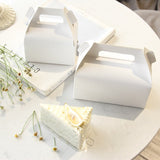 25 Pc Party Favor Gift Tote Gable Box Bags 6.4"x3.5"x5.7" White - YauSpark