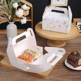 25 Pc Party Favor Gift Tote Gable Box Bags 6.4"x3.5"x5.7" White - YauSpark