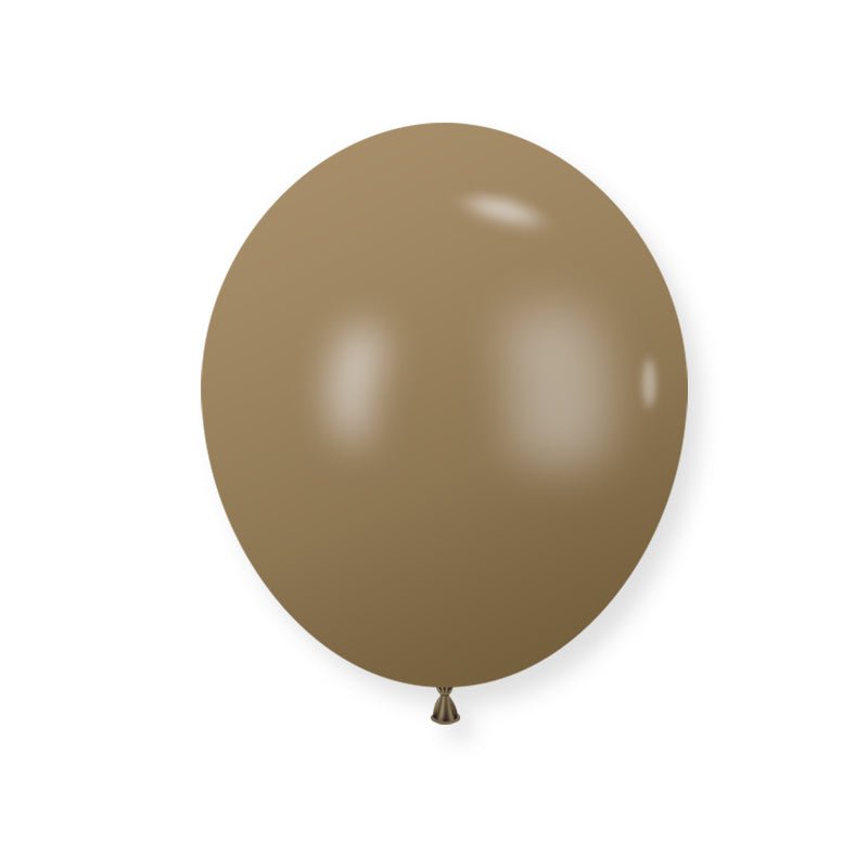 25 Pc Retro Light Coffee Latex Helium, Air or Water Balloons 12" - YauSpark