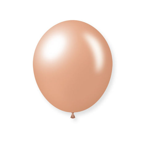 25 Pc Shiny Pearl Rose Gold Latex Helium, Air or Water Balloons 12" - YauSpark
