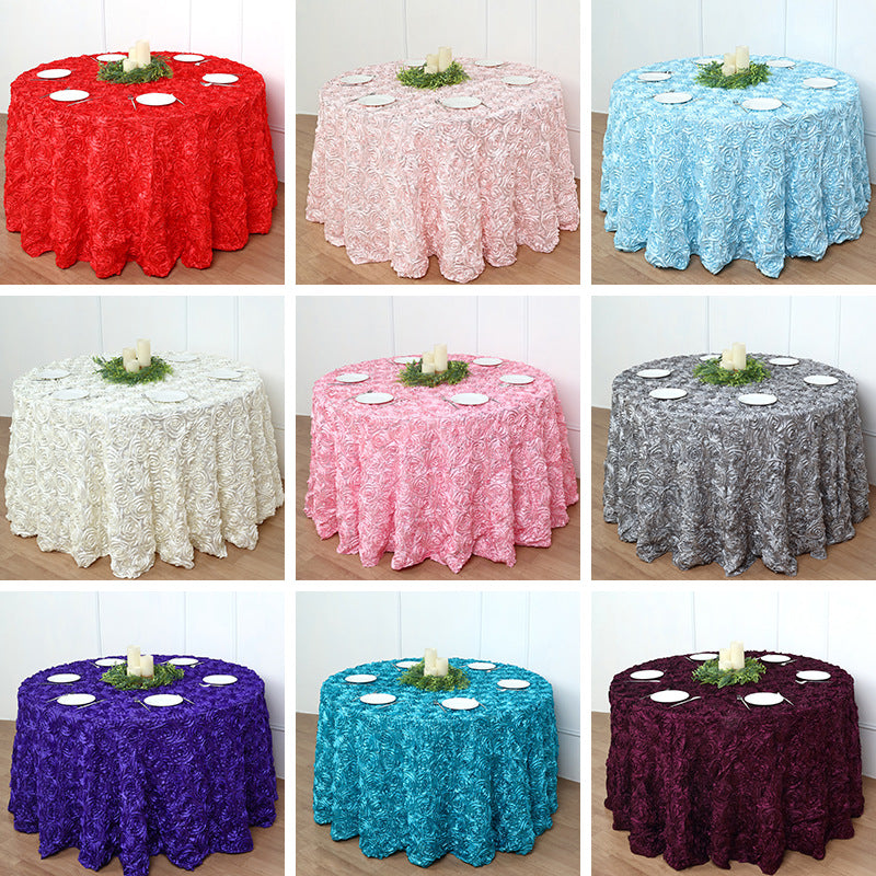 Satin Round Tablecloth 130" Royal Blue