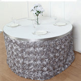 Rose Satin Table Skirt 21ft Black