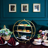 3-Tier Metal Round Cupcake Stand 16" Matte Gold