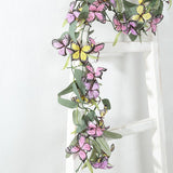 3 Pc Faux Butterfly Flowers Garland Artificial Garland Vines 6ft - YauSpark
