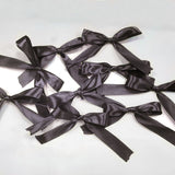 30 Pcs Satin Ribbon Large Bow Black - YauSpark