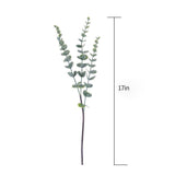 30 Stems Frosted Green Artificial Eucalyptus Sprays 17" - YauSpark