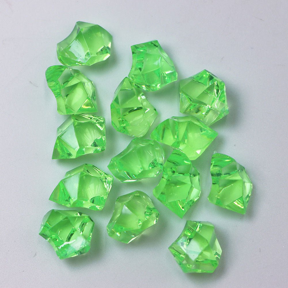 320 Pcs Acrylic Ice Bead Vase Fillers Emerald Green - YauSpark