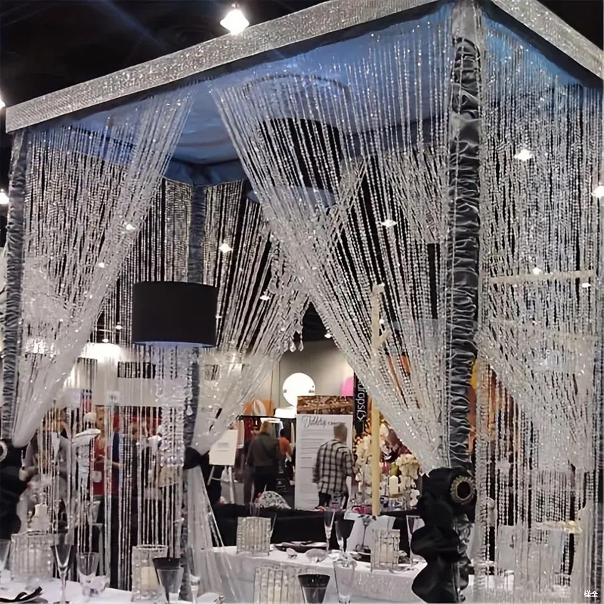 35 Pcs Crystal Diamond Beaded Curtain 3ft - YauSpark