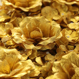 Gold 3D Silk Rose and Hydrangea Flower Wall Mat Backdrop - 4 Artificial Panels