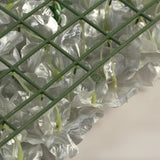 Silver 3D Silk Rose and Hydrangea Flower Wall Mat Backdrop - 4 Artificial Panels