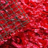 Red 3D Silk Rose and Hydrangea Flower Wall Mat Backdrop - 4 Artificial Panels