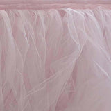 Tulle Table Skirt 14ft Light Pink