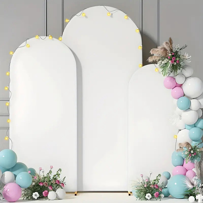 Matte White Polyester Wedding Arch Cover