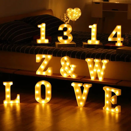 3D Marquee Gold with Warm White 6" - YauSpark