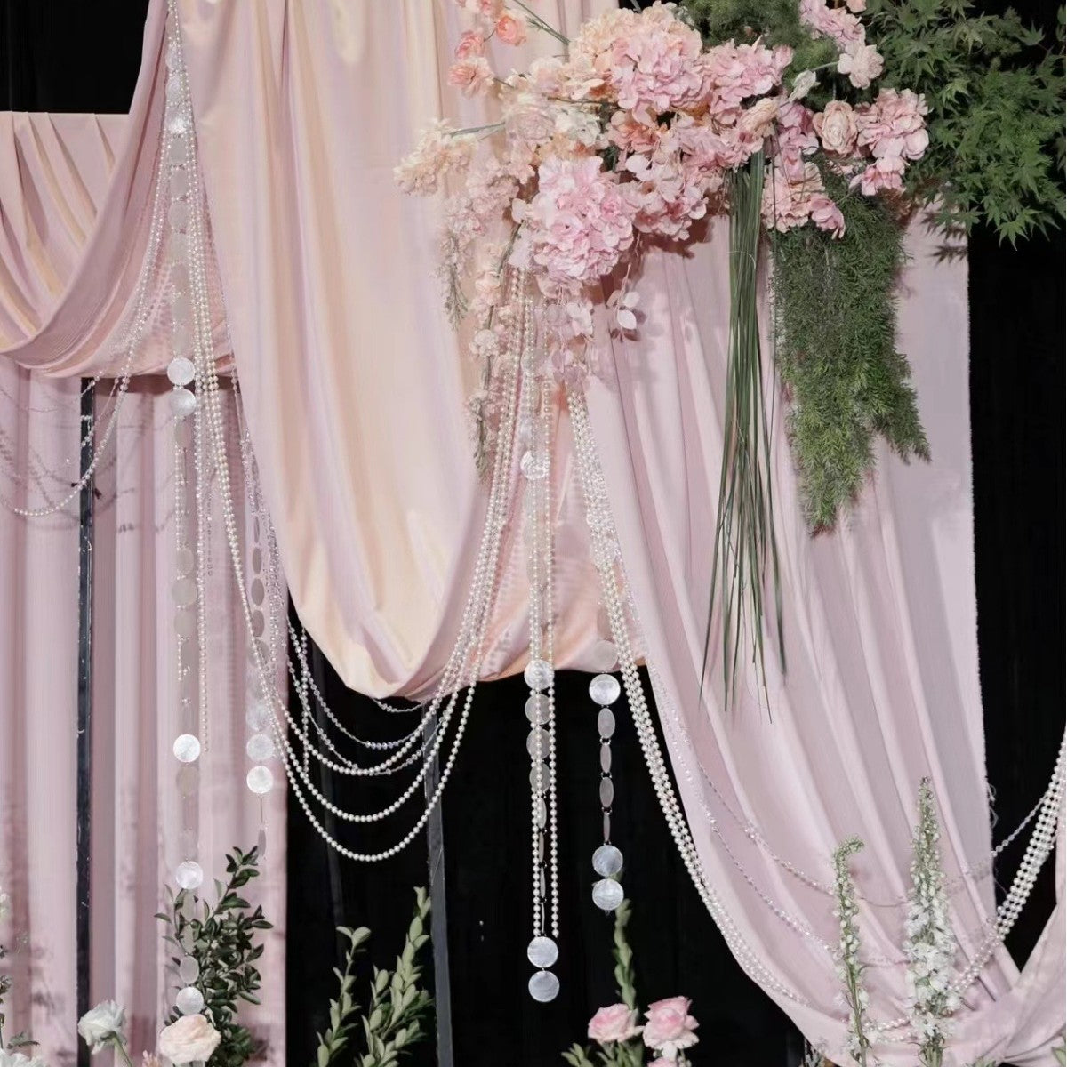 4-Way Stretch Spandex Backdrop Drape Curtain Light Avocado Green