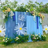 4-Way Stretch Spandex Backdrop Drape Curtain Haze Blue