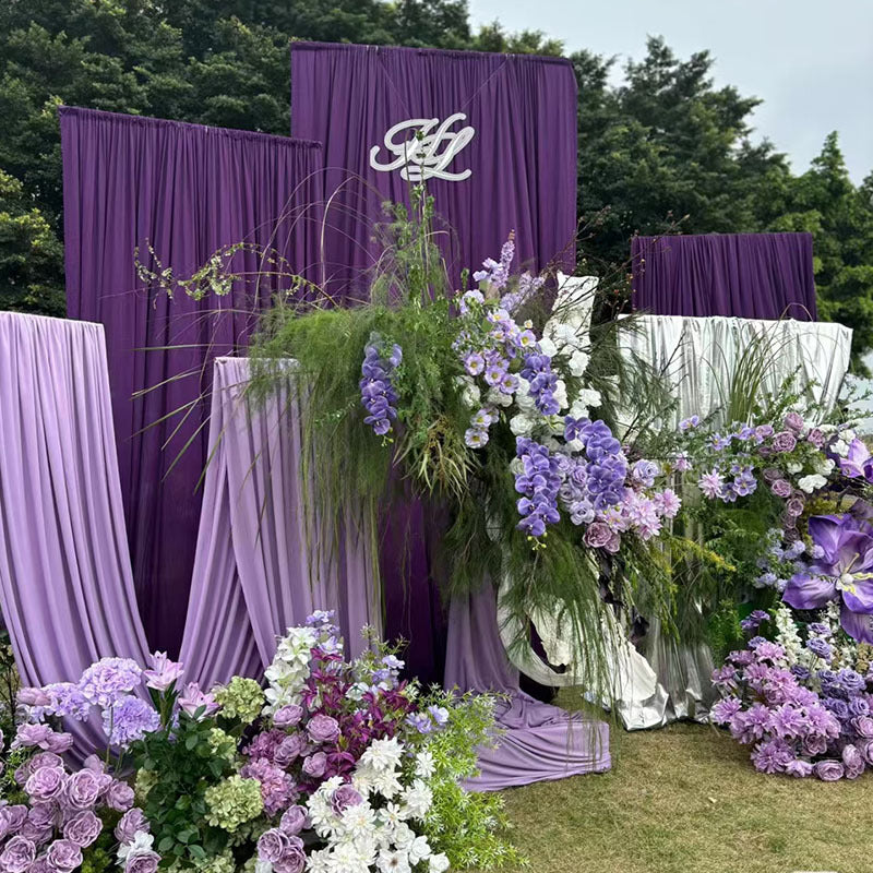 4-Way Stretch Spandex Backdrop Drape Curtain Light Purple