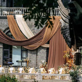 4-Way Stretch Spandex Backdrop Drape Curtain Light Brown