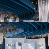 4-Way Stretch Spandex Backdrop Drape Curtain Haze Blue